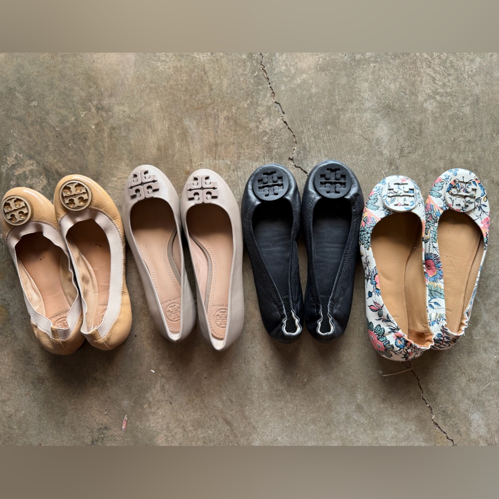 Tory Burch Women's Flats - Tan, Taupe, Black, Floral